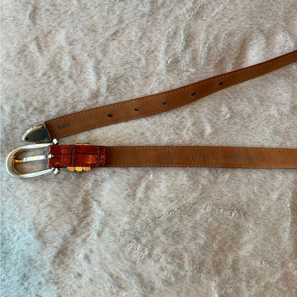 Brighton Leather Belt with Silver Buckle